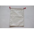 thumbnail image 4 of Venta al por mayor de bolsas de regalos de Navidad, bolsa de Papá Noel con sublimación en blanco de lona 100% poliéster con cordón rojo para Navidad, 4 of 4