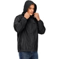 thumbnail image 3 of LELINTA Men's Outdoor Lightweight Jacket Windbreaker Packable Jacket Waterproof Rain Jacket Warm Outerwear Drawstring Hooded Zip-Up Sport Windbreake, 3 of 6