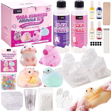 LET'S RESIN Flex Rubber for Taba Squishy Kit, All-In-One Beginner Kit for Squishy Maker, Ideal Gifts, Superb Stress Relief and Crafting Fun
