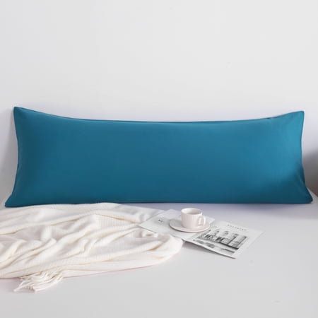 FLXXIE 2 PACK 100% BRUSHED MICROFIBER BODY PILLOW COVERS, ULTRA SOFT AND COZY FULL BODY PILLOWCASES FOR ADULTS, 20″ X 54″, SLATE BLUE (NOT INCLUDE BODY PILLOW)