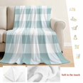 thumbnail image 5 of Aqua Plaid Throw Blanket for Couch,Soft Lightweight Flannel Fleece Blanket,Spring Summer Farmhouse Buffalo Checkered Microfiber Plush All Season Decorative Blankets for Sofa Office Travel 40"x50", 5 of 9