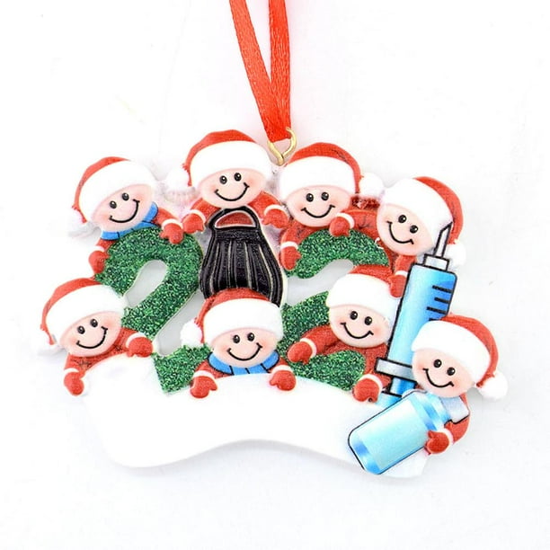 Resina De Navidad Navidad Familia Diy Bendiciones Escritas A Mano Colgantes De Muñeco De Nieve Regalo Para Amigo O Familia Advancent HA040823-49