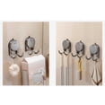 thumbnail image 5 of Shower Suction Cup Double Hooks - Dark Gray - Retractable No-Drill Hanger for Bathroom, Kitchen & Shower, Towel & Robe Organizer (1pc), 5 of 6