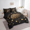 thumbnail image 3 of Feelyou Leopard Print Rugby Bedding Comforter Set 7pcs, Modern Fashion Queen Bedding Sets, 3 of 8