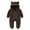 11Coffee, variant on Hicidod Fleece Baby Pajamas Bear Hooded Zipper Jumpsuit Romper Fashion Solid Color Long Sleeve Bodysuit Gender Neutral