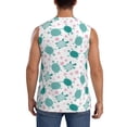 thumbnail image 4 of Lsque Sea Turtle Print Men's Cotton Blend Sleeveless Muscle Shirts (S-3XL)- Moisture Wicking, Odor Protection, UPF 30+,XX-Large, 4 of 8