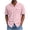 Pink, variant on Cmfcve Mens Short Sleeve Shirts Classic Lapel Collared Button Down Shirts Dressy Casual Summer Tops with Chest Pockets