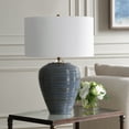 thumbnail image 4 of Uttermost Moher Glossy Blue Table Lamp, 4 of 8