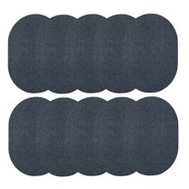 Furnish My Place Modern Plush Solid Petrol Blue Color Rug - Pets and Kids Friendly Rug, Indoor/Outdoor Mat, Area Rugs Great for Kids, Pets, Event, Living Room, Made in USA, 2' x 4' Oval - Set of 10