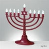 Rite Lite JRN-420 Burgundy Low Voltage LED Menorah with Clear Bulbs - Pack of 3