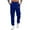 Blue, variant on Men's Lightweight Fleece Sweatpants Loose Elastic Bottom Casual Workout Joggers with Pockets & Drawstring