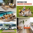 thumbnail image 4 of Brown Beige Outdoor Rug for Patio/Deck/Porch, Non-Slip Large Area Rug 3 x 5 Ft, Farmhouse Vintage Gradient Wooden Grain Indoor Outdoor Rugs Washable Area Rugs, Reversible Camping Rug Carpet Runner, 4 of 8