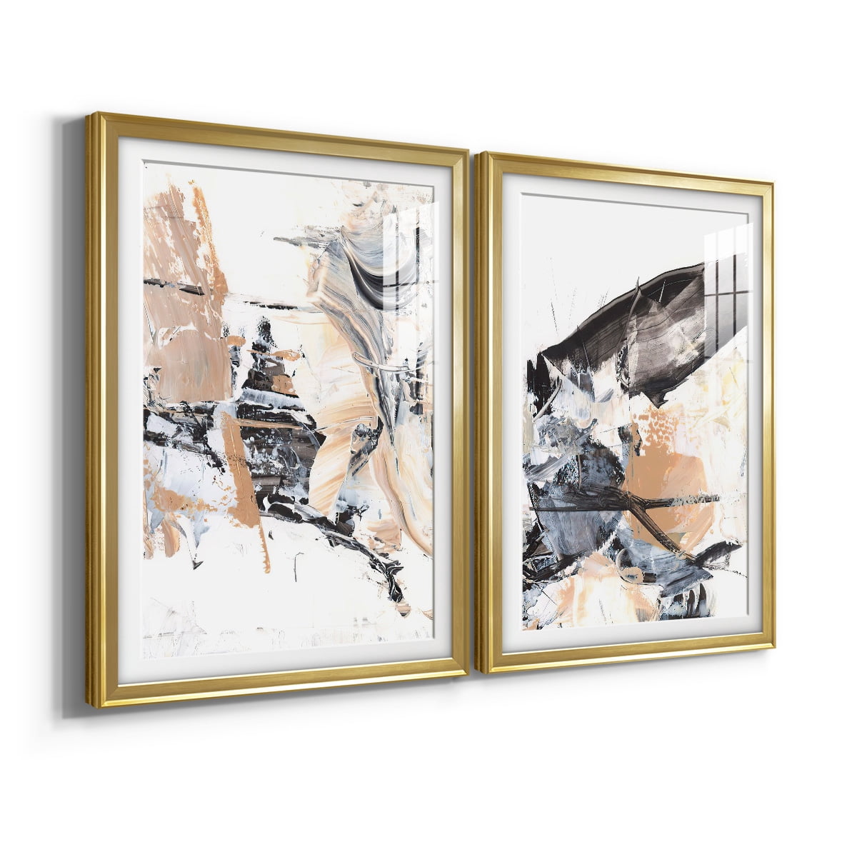 Wexford Home Ruckus III Premium Framed Print, 22.5" x 30.5" - Ready to Hang, Gold (Set of 2)