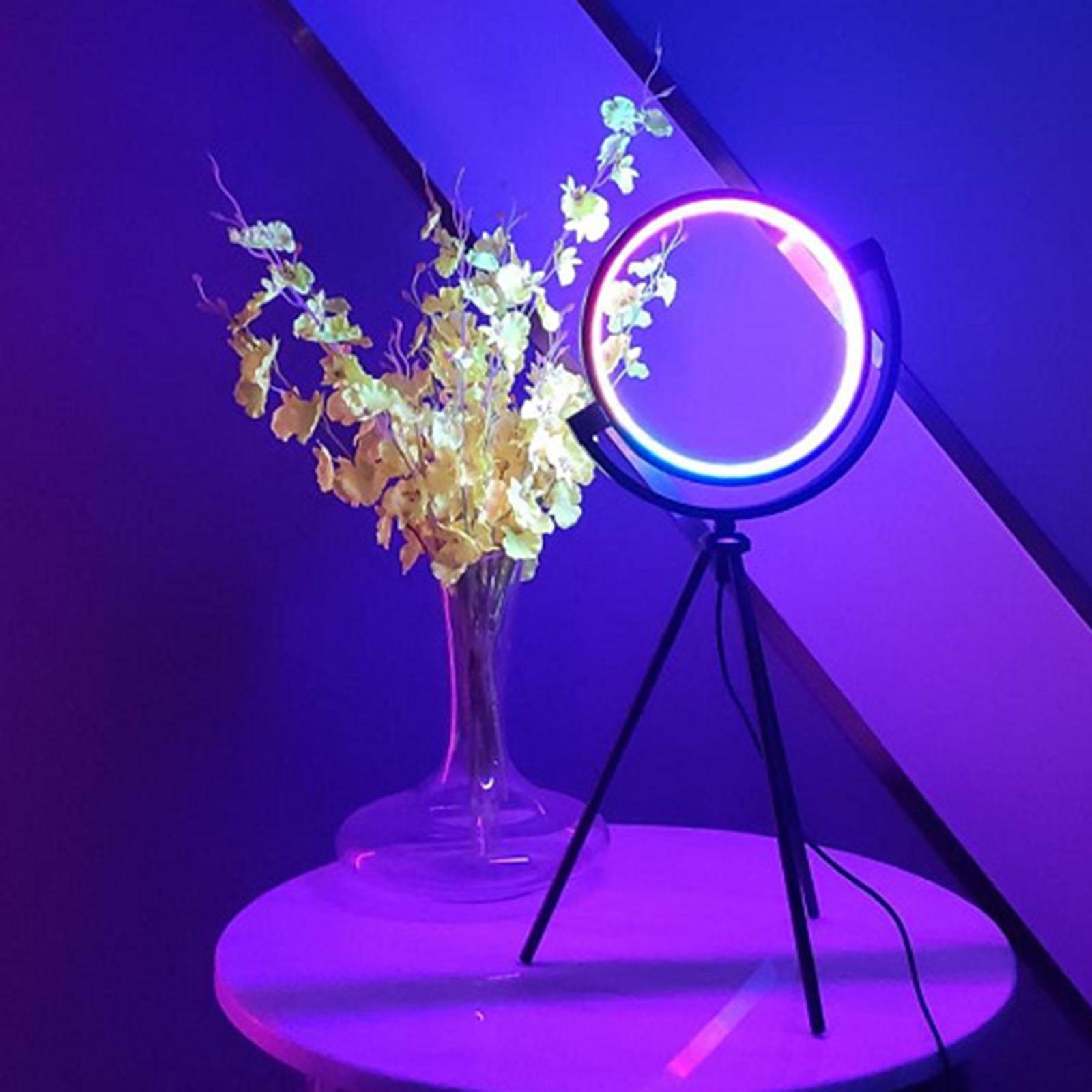 Wzmzjy RGB Selfie Ring Light with Stand: 10 Inch LED Circle Lamp with Camera Tripod for