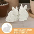 thumbnail image 2 of WHAMVOX Figurine Little Bunny Ornaments 7.00X6.00X4.00CM White, 2 of 8