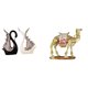 thumbnail image 1 of Figuras De Cisne Y Camello, Escultura De Resina De Cerámica, Adorno De Escritorio, Estatua De Animal Para Estante, Aniversario, Chimenea, Entrada, Sala De Estar, Decoración Del Hogar, 1 of 8
