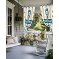 thumbnail image 4 of nqOlkjepod Outdoor Curtains for Patio Waterproof, Summer Nautical Blue Outdoor Privacy Panels Grommet, Ocean Anchor Starfish Striped Blackout Outside Curtains for Porch/Cabana 54"x95", 2 Panels, 4 of 8