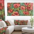 thumbnail image 1 of Red Poppies Watercolor Drawing - Extra Large Floral Wall Art, 1 of 4