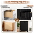 thumbnail image 3 of Ktaxon Fluted Nightstand with Charging Station, End Table Wooden Bedside Table Large Capacity Easy to Assemble, 3 of 10