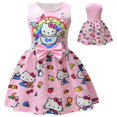 thumbnail image 2 of Vestido de verano de Hellokitty para niños y niñas, ropa de fiesta de seda sin mangas con lazo, dibujos animados, venta al por mayor, 3 a 7 años, 2023, 2 of 4