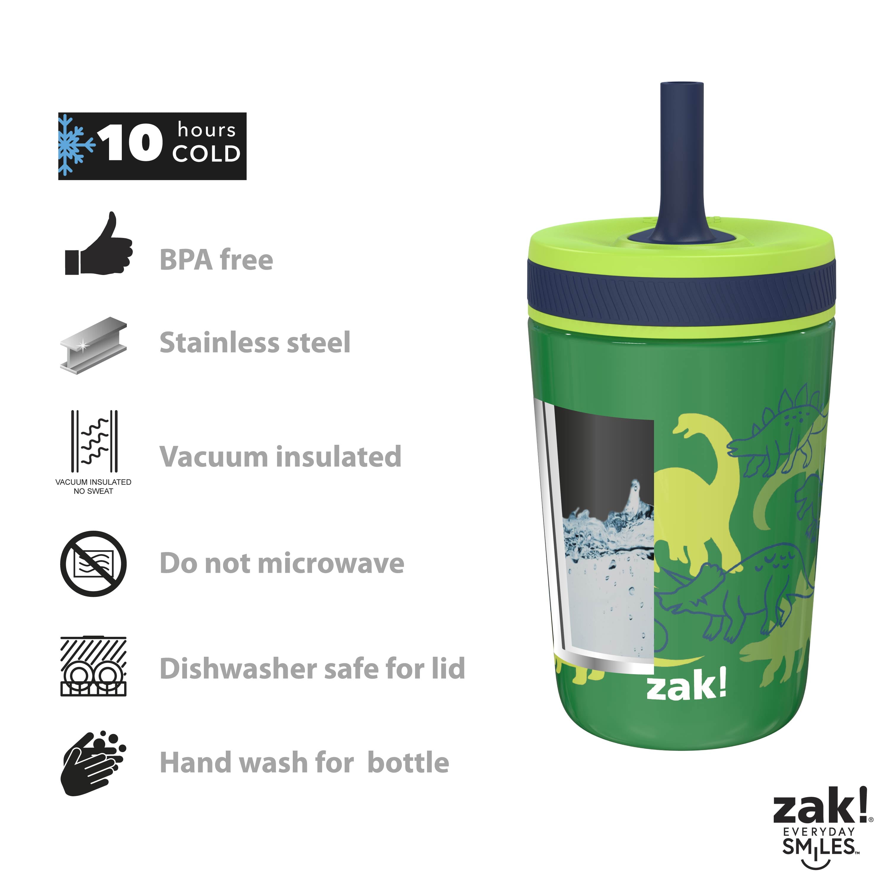  Replacement Straws and Bite Valve Compatible with Zak Designs  Kelso 15 oz Water Bottle, BPA-Free and Durable (Pack of 4) : Health &  Household