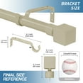 thumbnail image 3 of Urbanest 1" Wright Adjustable Curtain Rod, 48"-84", French White, 3 of 6