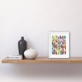 thumbnail image 2 of Cutlery Pattern Multicoloured Forks Watercolour Painting Artwork Framed Print Wall Art 9X7 Inch, 2 of 5
