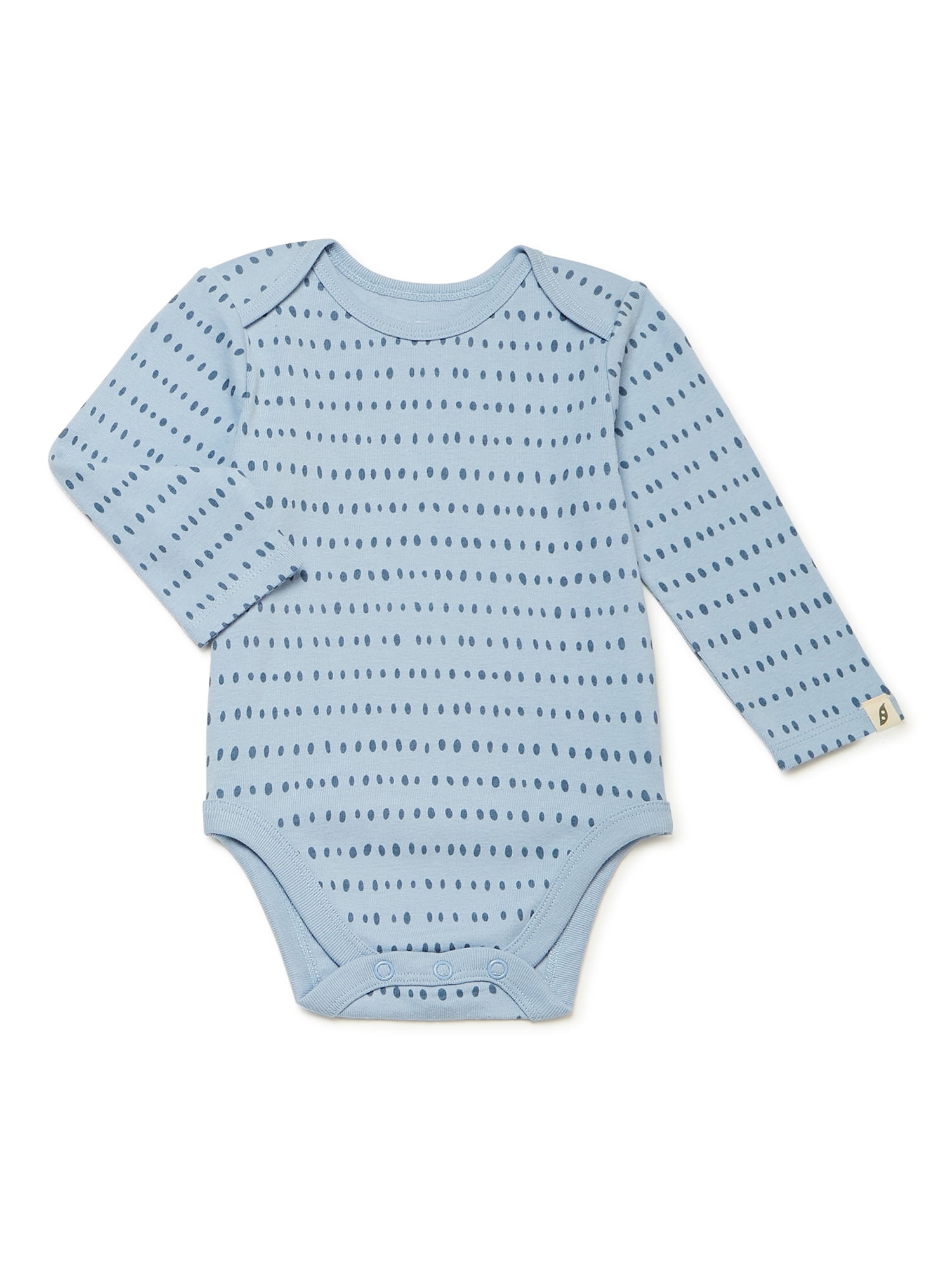 easy-peasy Baby Print Bodysuit with Long Sleeves, Sizes 0/3-24 Months