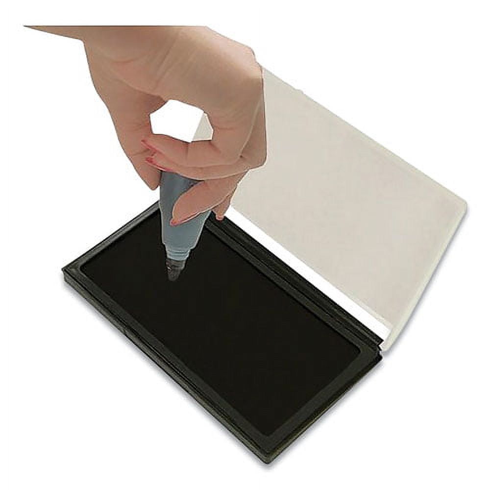 2000 Plus One-Color Felt Stamp Pad, #2, 6.25" X 3.5", Black | Bundle of 2 Each