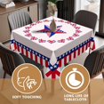 thumbnail image 3 of 4th of July Square Tablecloth Firework Patriotic Table Cloths American Memorial Independence Day Table Mat American Table Cloth for Picnic Party Holiday Home Indoor Outdoor(52x52inch), 3 of 6