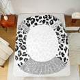 thumbnail image 5 of Feelyou Luxury Cheetah Print Full Size Sheets, Fashion Sequin Print Bed Sheets, Chic Abstract Sheet Sets, Microfiber Bedroom Decor, 4pcs, 5 of 7