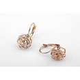 thumbnail image 3 of Yoursfs Leverback Earrings for Women Inlay Cubic Zirconia Filigree Gold Plated Hollow Rose Flower Earrings Drop Piercing Earrings Jewelry Gift, 3 of 5