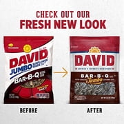 DAVID SEEDS Roasted and Salted Bar-B-Q Jumbo Sunflower Seeds, 5.25 oz, 12 Pack