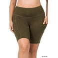 thumbnail image 2 of TheLovely Women & Plus Workout Yoga Running Compression Exercise Biker Shorts with Side Pockets, 2 of 4