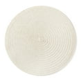 thumbnail image 3 of (4 pack) Mainstays Lava Polyester Round Table Placemat Vanilla 15" Round, 3 of 8