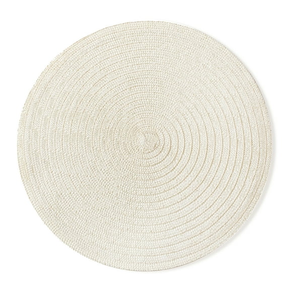 Mainstays Lava Polyester Round Table Placemat Vanilla 15" Round