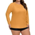 thumbnail image 4 of Women Long Sleeve UV Protection Shirts Rash Guard Casual Tops Sun Protection Workout Hiking T Shirts for Women, 4 of 5