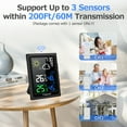 thumbnail image 4 of Geevon Indoor Outdoor Thermometer Wireless, Color Display Weather Station Wireless Indoor Outdoor Thermometer, Temperature Humidity Monitor with Alarm Clock and Backlight, 4 of 9