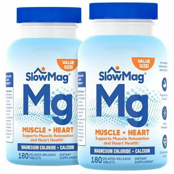 Slow Mag Muscle & Heart Tablets 180ct Twin