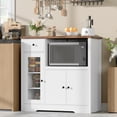 thumbnail image 5 of Farmhouse Storage Cabinet with Adjustable Shelves, Drawers, Single & Double Doors, Freestanding Floor Storage Cabinets Hutch Cupboard, 5 of 7