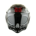 thumbnail image 5 of Martian Motorcycle Open Face Fiber Glass Dual Visor Helmet HB_609 Scooter Classical Knight Bike + Motorcycle Bluetooth Headset: Samurai Black, 5 of 9