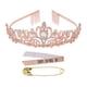 thumbnail image 1 of Kit de Corona de Banda de Cumpleaños Sincero Decoraciones de Fiesta diamantes de imitación Oro rosa, 1 of 10