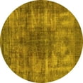 thumbnail image 1 of Ahgly Company Indoor Round Oriental Yellow Industrial Area Rugs, 5' Round, 1 of 4