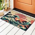 thumbnail image 1 of DouZhe Japanese Style Big Ocean Waves Rugs Doormat, Non-Slip Machine Washable Carpets Floor Door Mat , 36" x 24", 1 of 6
