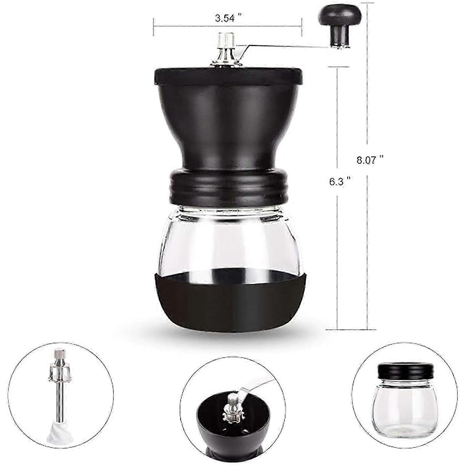 Manual Coffee Grinder Handheld Coffee Grinder With 2 Glass Jars