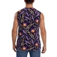 thumbnail image 4 of Haiem Men's Lavender Flowers Print Tank Tops Summer Sleeveless Cut Off Workout T-Shirts Fitness Vest Athletic Undershirts-Large, 4 of 8