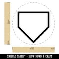 thumbnail image 2 of Home Plate Baseball Outline Self-Inking Rubber Stamp Ink Stamper - Brown Ink - Medium 1 Inch, 2 of 7