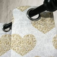 thumbnail image 2 of Ambesonne Heart Grommet Curtain Single Panel, Floral Foliage Composition, 50"x60", Sand Brown Pale Grey, 2 of 5