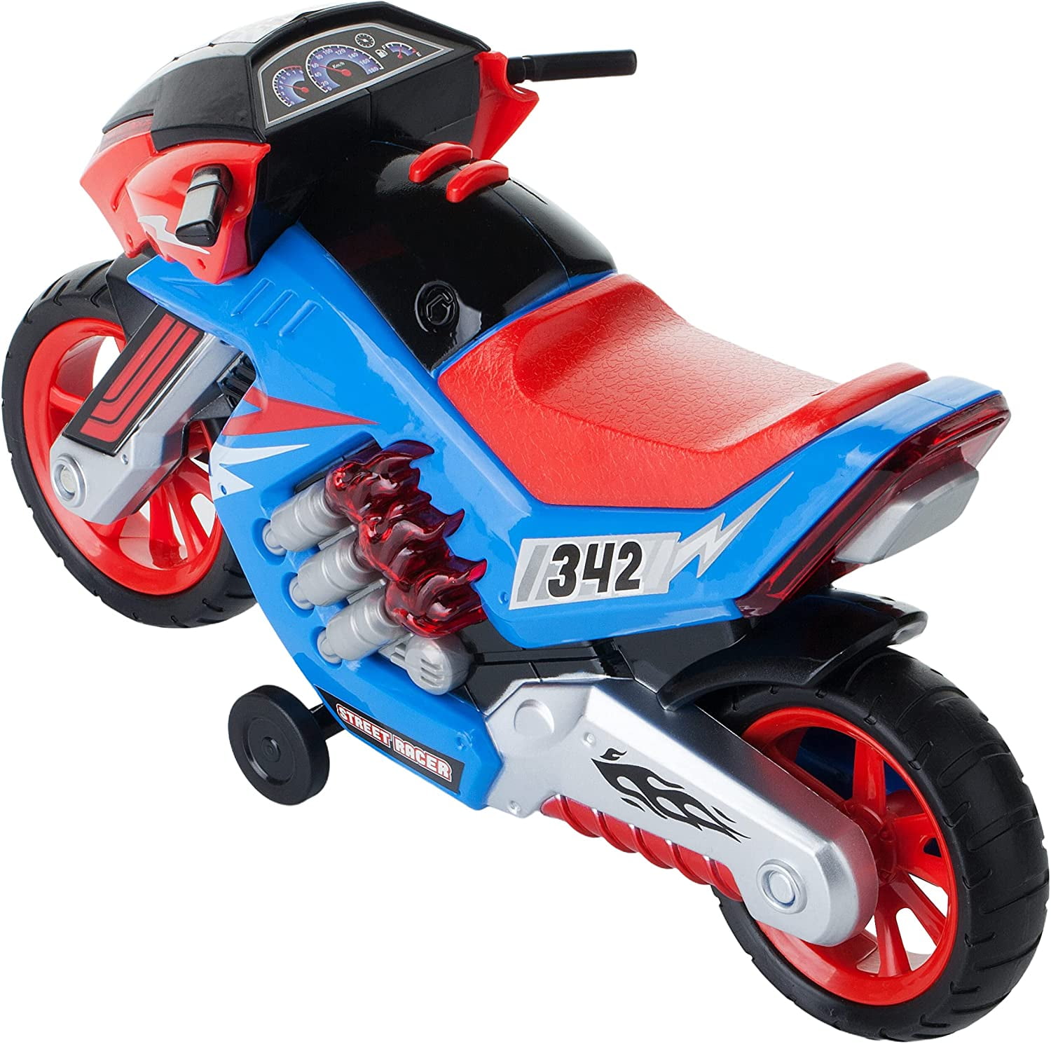 Dazmers Toys Electric Motorcycle Toy With Lights And Sounds - Wheelie Lifters