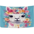 thumbnail image 4 of FREEAMG Cute Alpaca Tapestry Hippie Wall Hanging Tapestries Aesthetic Decorative for Living Room Bedroom Ceiling 90x60In, 4 of 7